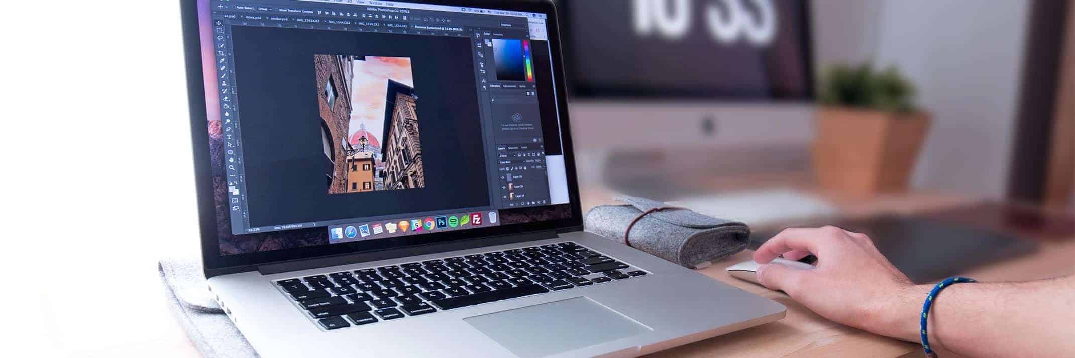 lightroom on laptop